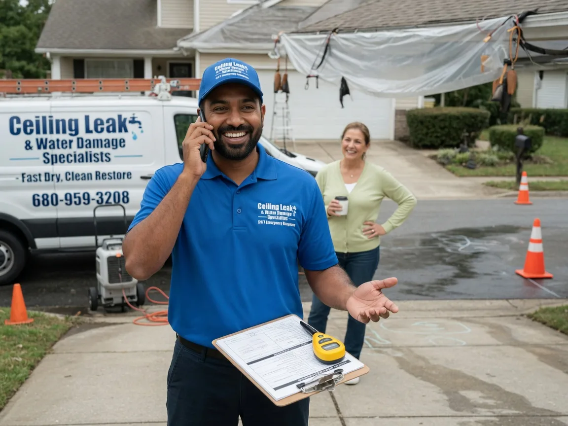 Ceiling Leak Cleanup Middle Amana, IA FAQs